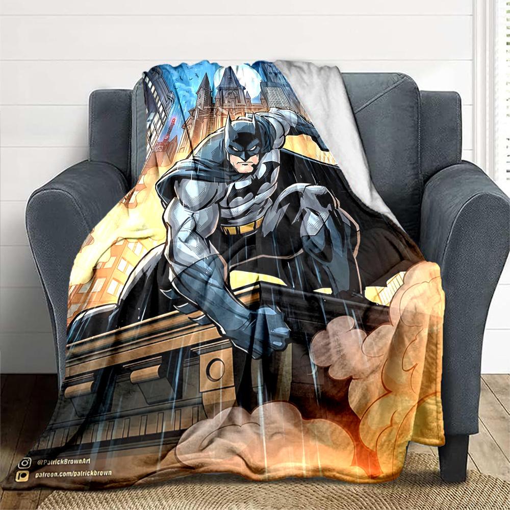 

1pc Batman Blanket Polyester Fiber, All Season Comfort for Sofa, Bed, Office, Car, Camping Ideal Home Decor & Gift, Office Comfort 80x120cm