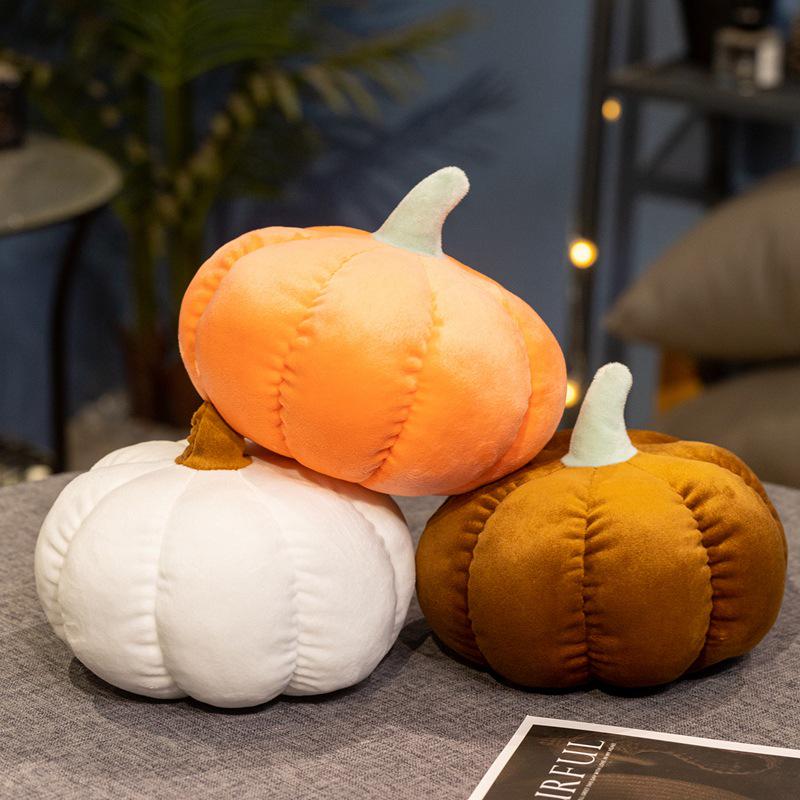 Minimalist Solid Color Pumpkin Doll: Halloween Decoration & Gift Prop