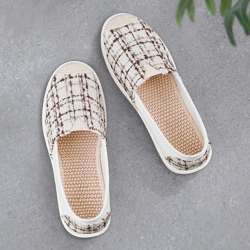 Fashion Slip On Shoes For Women Tennis Female Flats Flax Espadrilles Platform Slip-on Breathable Dress New Linen Summer Fabric Canvas