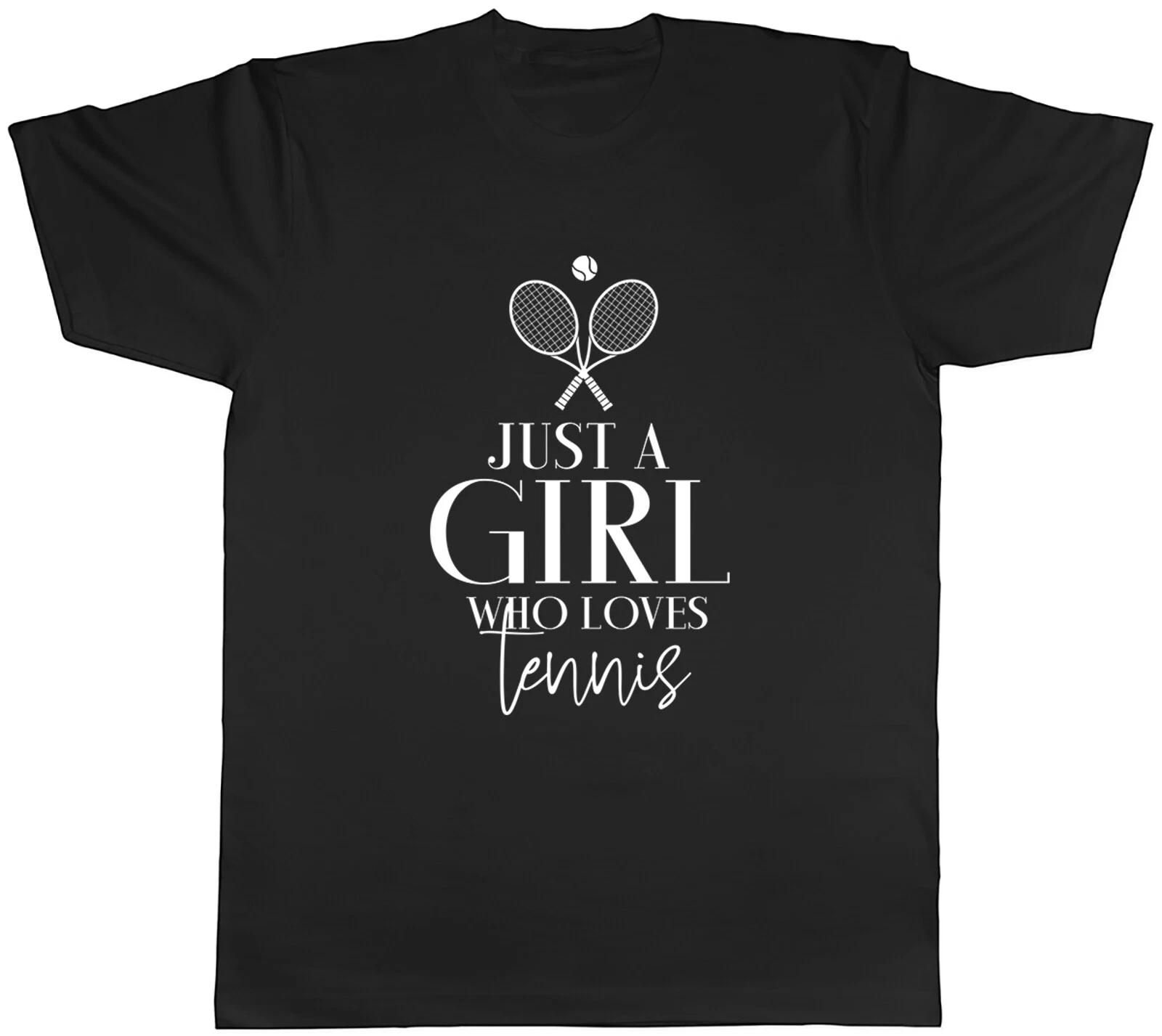 Just a Girl who Loves Tennis Mens T-Shirt Tee Gift L