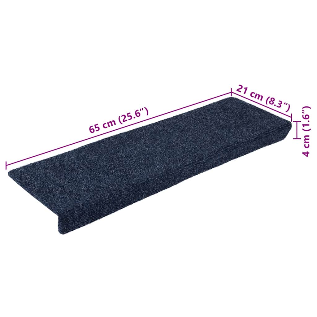 Self Adhesive Stair Treads 10 Pcs 65 X 21 X 4 Cm Anthracite Rectangular Edge
