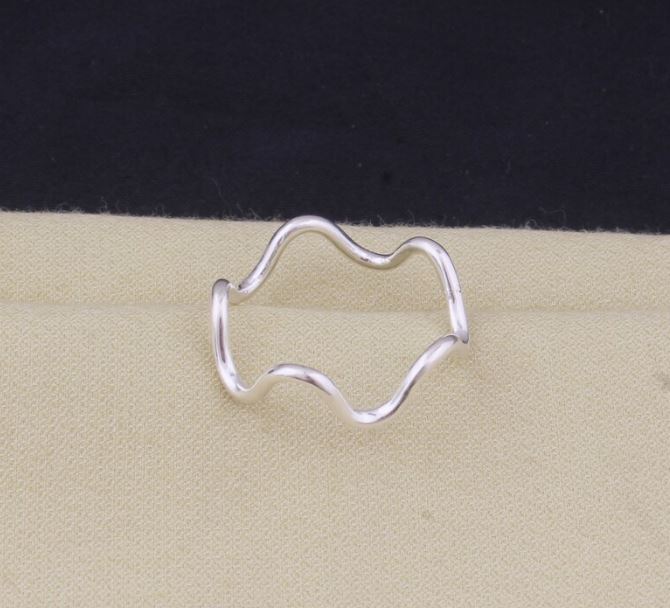 Wave Stacking Ring Solid 925 Sterling Silver Minimalist Midi Ring ,925 Sterling Silver Stack Ring, Minimalist Rings, Silver Jewelry Gift Her
