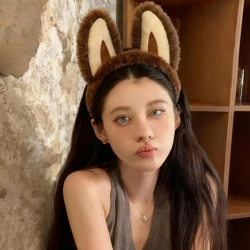 1pc Bunny Ears Headband Easter,Rabbit Ear Animal Headband for Adult,Halloween Christmas Costume Theme Cosplay Paries Birthday