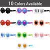 Kids Sunflower Round Sunglasses Cute Cartoon Rotation Lenses Fashionable Vintage Eyewear Party Shades
