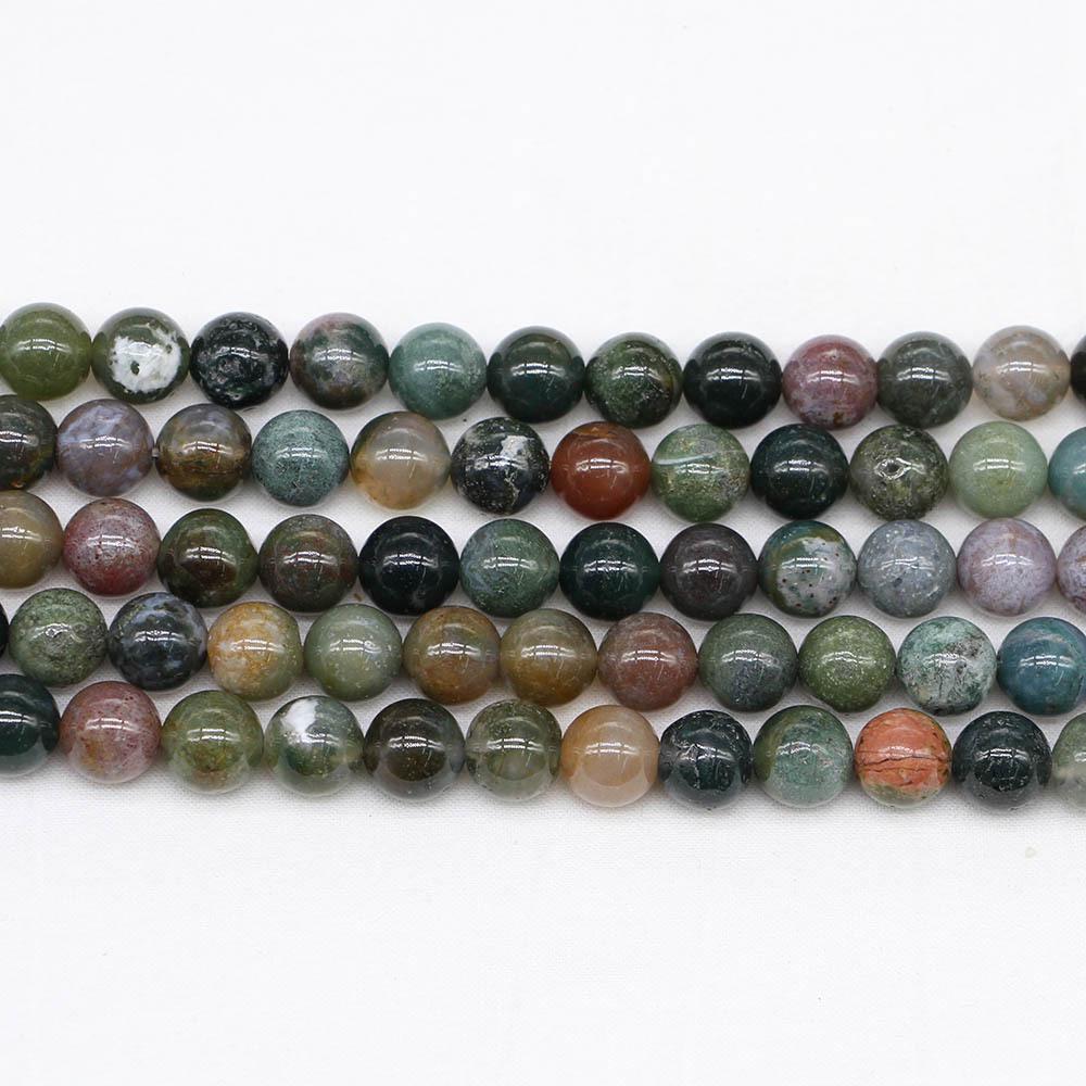 

Браслет DIY из индийского агата ручной работы с круглыми бусинами из натурального камня 6mm [56 beads/strand]