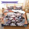 Fire Force  Pattern Bedding,Quilt Set Quilt Cover Pillowcase Home Birthday Gift (1 * Duvet Cover + 2 * Pillowcase, Without Core)