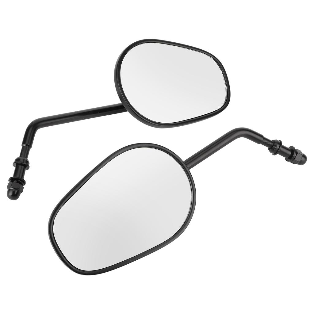 Pair Motorcycle Rearview Mirror Handlebar End Side View Glass Fit for Touring Glide 96‑17