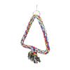 Bird Swing Toy Triangular Colorful Climbing Playing Rope Parrots Perch Stand for Cockatiels Parakeets 23cm