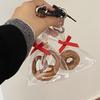 Bagel Alkaline Bread Pendant Cute Croissant Bag Accessory Palm-leaf Fan Pendant  Backpack Decor