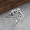 New Niche Vintage CopperColor Dragonfly Opening Ring Ladies  Trend Holiday Party Jewelry Accessory Gift
