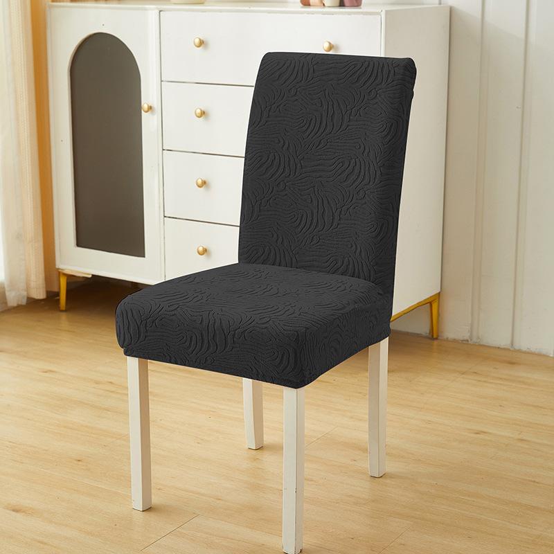 Elastyczny żakardowy pokrowiec na krzesło ze średnim oparciem, pogrubiony polarowy pokrowiec na krzesło all-inclusive, pokrowiec na krzesło do jadalni ze zintegrowanym oparciem hotelowym