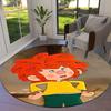 Alfombra Redonda de Dibujos Animados Meister Eder Und Sein Pumuckl, Alfombra para Sala de Estar, Dormitorio, Sofá, Sala de Juegos Decoración, Felpudo Antideslizante Q0025