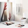 Halloween Blood Handprint Horror Bathroom Shower Curtain Four-Piece 3D Thriller Toilet Three-Piece Floor Mat Carpet