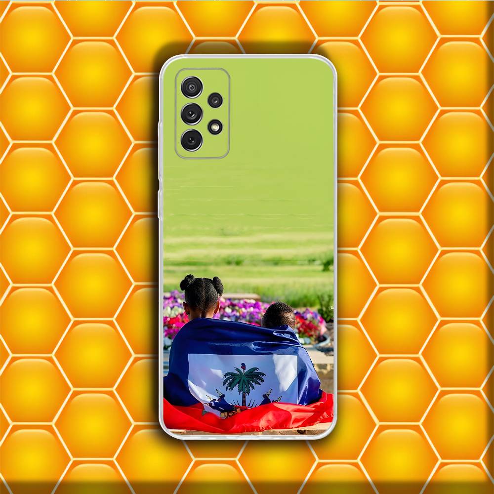 

Flag of Haiti Haitian Phone Case Silicone For Samsung S30,23,21,22,20 FE lite,S10,9,PIus Note20ultra Soft Transparent SamsungS20