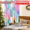 2D Flat Printing  2pcs Butterfly Spectrum Fashionable Chic Curtains Machine Washable Fabric Curtains Decorations Outdoor