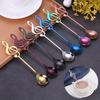 Cucchiaio da caffè in acciaio inossidabile Cucchiaio da note musicali Tazza Cucchiaini da tè Musica Bar Gelato Regalo creativo Cucchiaio Stoviglie da cucina
