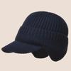 European And American Men Winter Warm Ear Protection Knitted Hat Outdoor Riding Fleece Hat