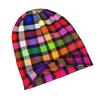 ZLIENSZUS Adult Tartan Plaid Beanie Hat - Multicolor Flannel with Multicolor Tartan Patterns, Suitable for Commuting, Urban Style & Casual Wear, Warm 