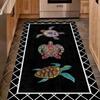 Turtle Kitchen Rug, Colorful Mandala Design Rug, Non-Slip Base Washable Runner, Runner Rug