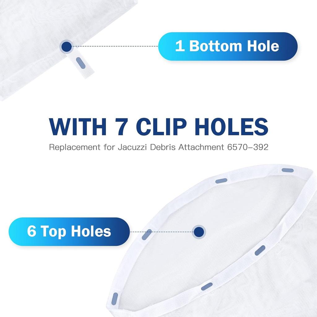 6570-392 Attachment Bag Replacement for Jacuzzi Hot Tubs, Debris Filter Net Bag for Jacuzzi 2002-2013 J-300, 2007+ J-270 J-280, 2008-2012 J-230,