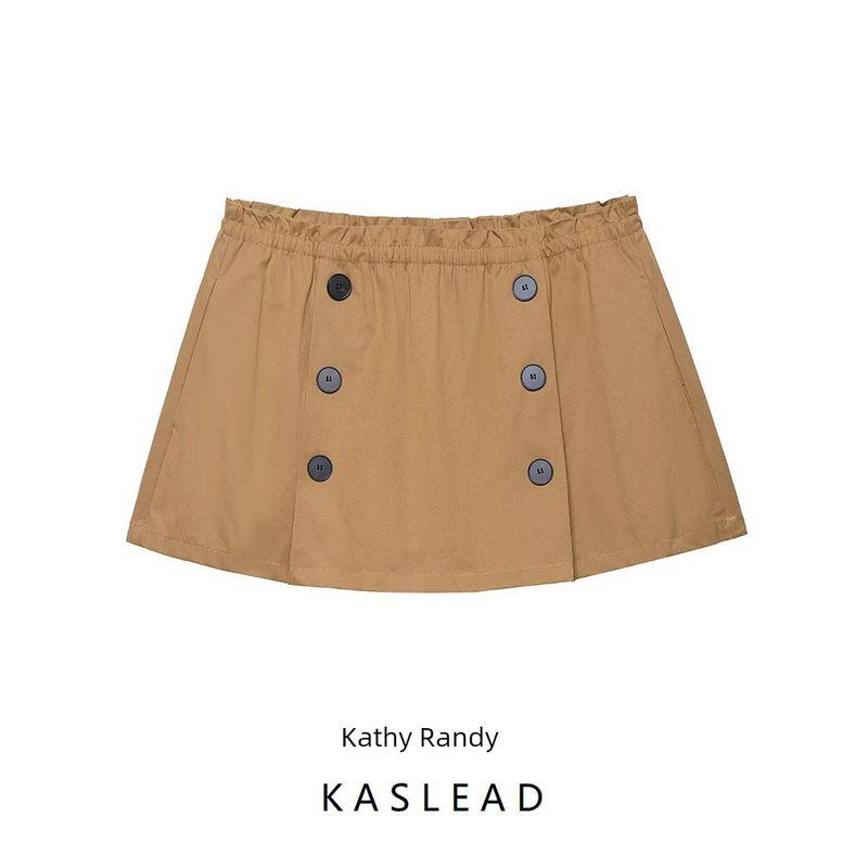 Kaslead New Women Clothes Western Style Fashion Simple and Versatile Button Decoration Culottes 1255542