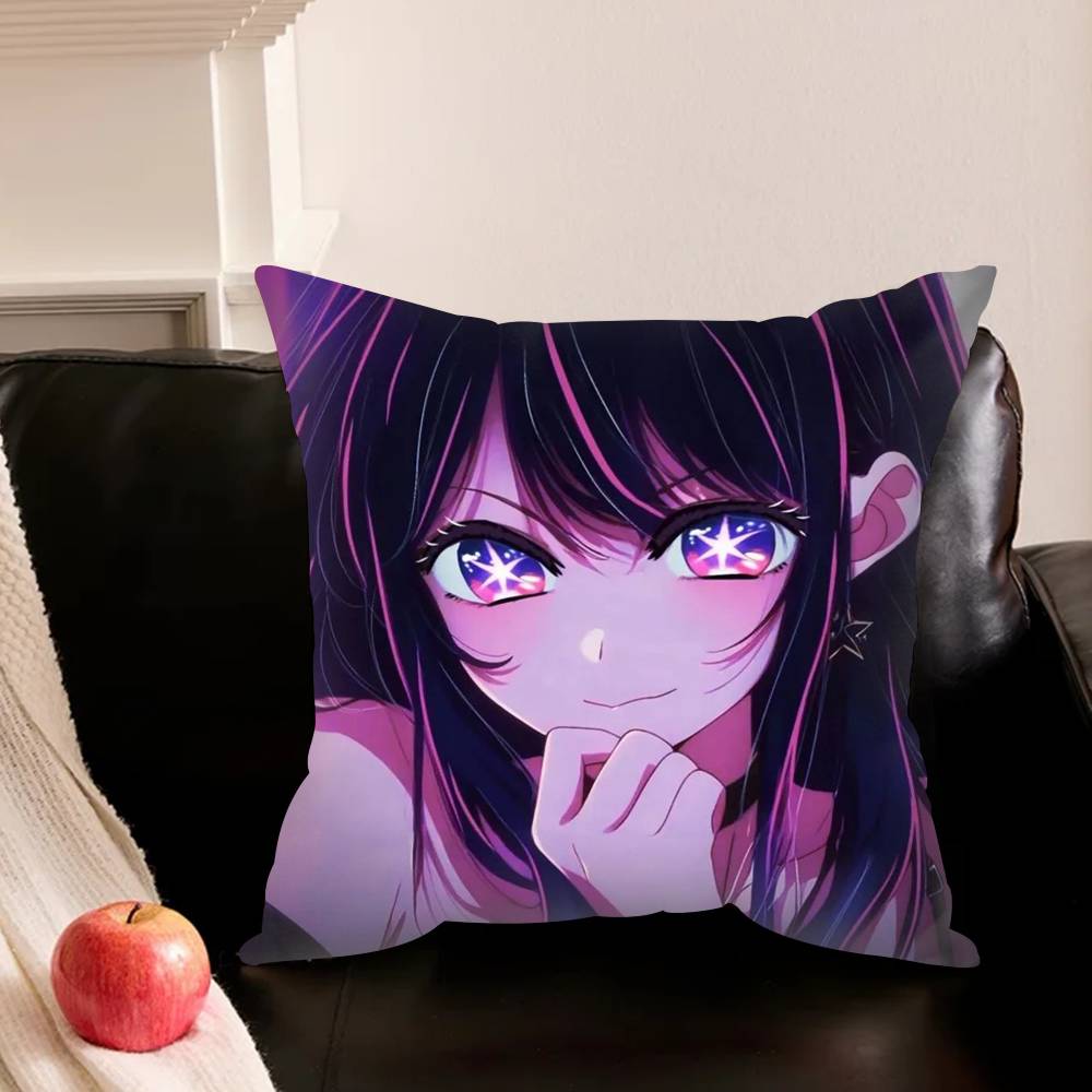 Ai H-Hoshino O-Oshi No Ko Anime Various Sizes Square Pillowcase For Car Home Bedchamber Decor