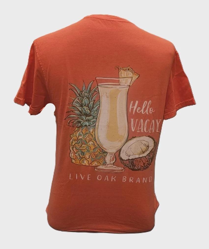 New Live Oak Hello Vacay T Shirt M
