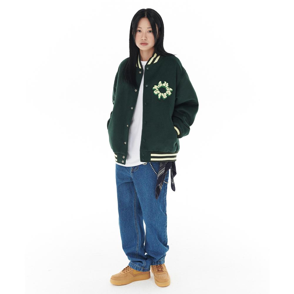 Mahagrid Throw Up Varsity Jacket Green(Mg2Dfmj242A)