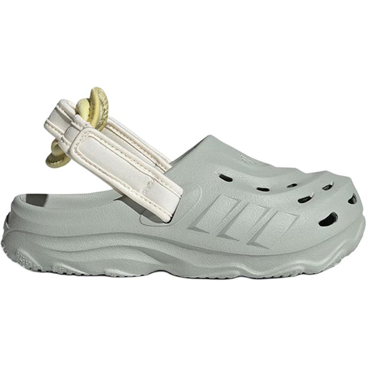 Adidas Maxxclog Sandal Series Simple Comfortable Fashion Sports Non-Slip Wear-Resistant Low-Top Kids Sandals Kids Sandals Gray JS3729