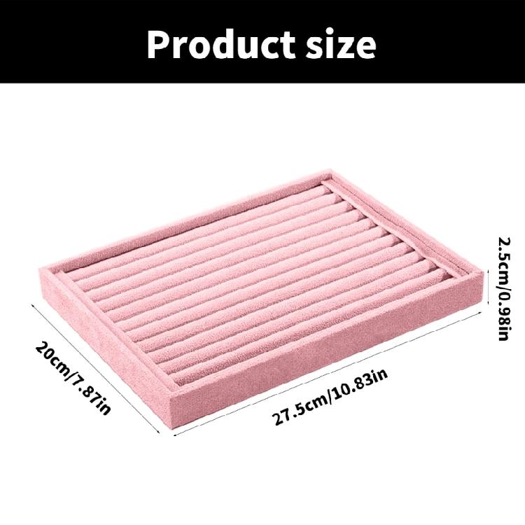 Stackable Velvets Jewelry Presentation Tray Necklaces Bracelets Earring Storage Organiser Multifunctional Rings Holder