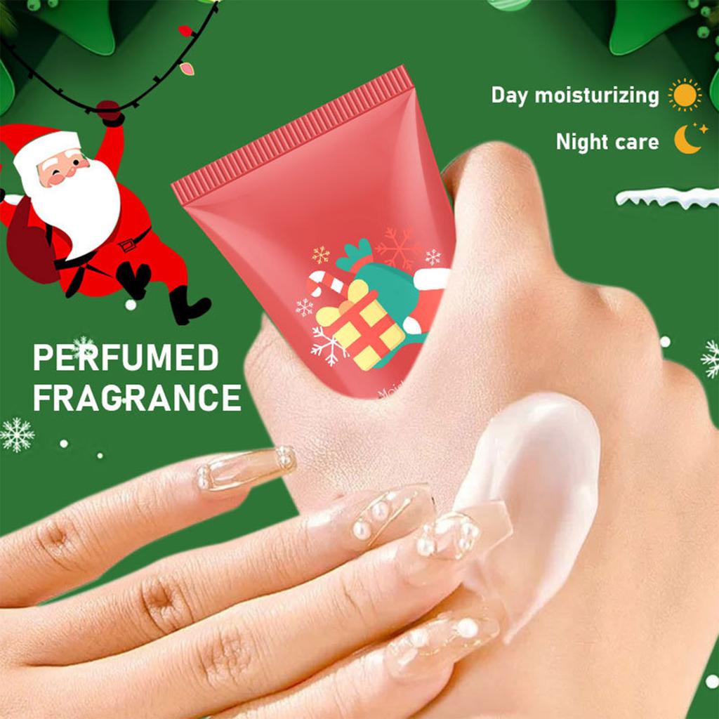 Christmas Hand Cream Gift Set, 3 Fruit Flavors Moisturizing Hand Cream For Dry Chapped Lip, With Exquisite Packaging,Women Men Lip Care Gifts