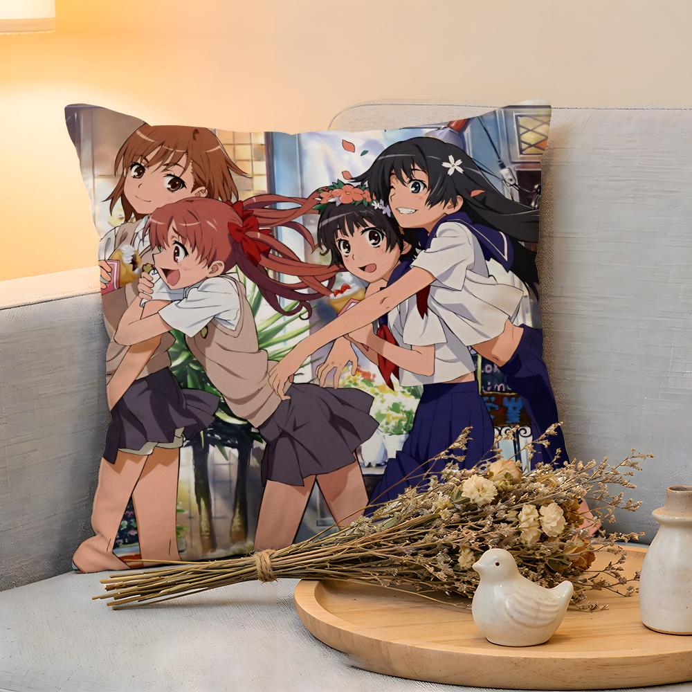Cushion Cover  Linen  SkinFriendly Soft Decorative Case For Sofa Home Decor A Certain SScientific Railgun Pillow cover