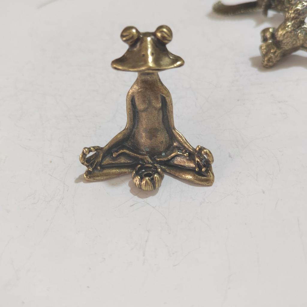Retro Kupferwaren Weihrauchfassung Zen Frosch Ornamente Massiv Reinem Kupfer Frosch Tee Haustier Weihrauchhalter Ornamente