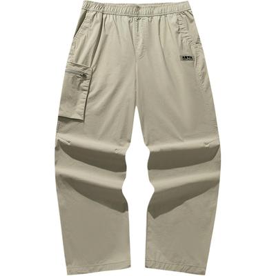 Soft And Simple Versatile Woven Casual Pants Unisex Bottoms 172628508-1