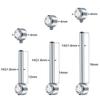 1 vnt. 14G implantinis titano spenelio pirsingas su štanga, cirkonio kristalo spenelio apsauga, vidiniu sriegiu, pirsingo papuošalas 12/14/16mm