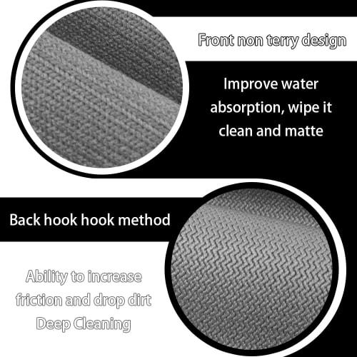 SINLAND Quick-Drying Microfiber Glass Wiping Cloths, Kitchen Dish Cleaning Towels, 6-Count, 30cm x 40cm, Gray