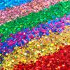 Bulk Christmas Decoration Polyester Glitter Snow Shape Chunky Glitter