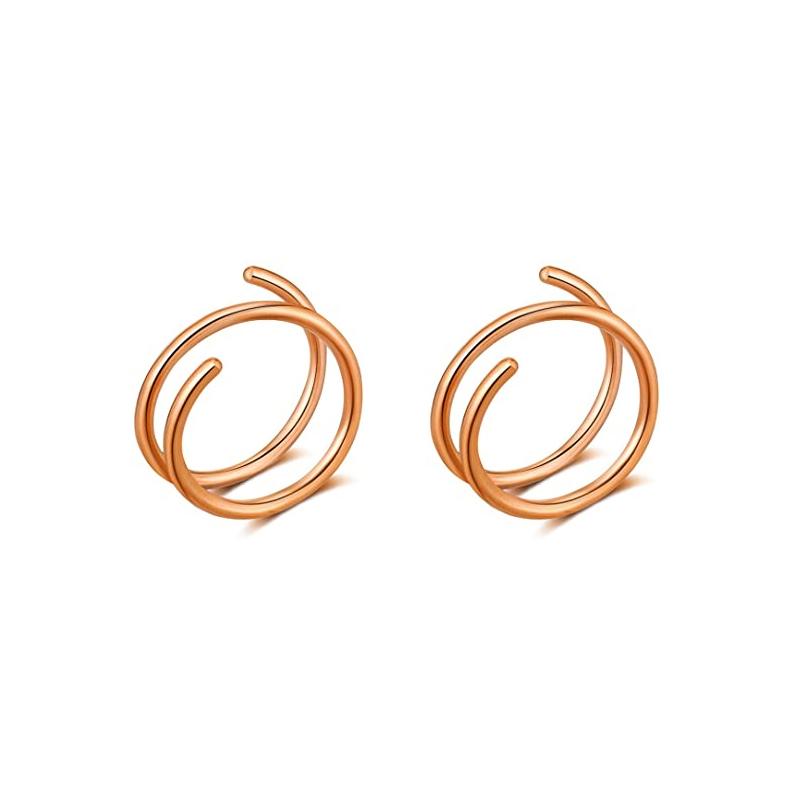 Stainless Steel Double Helix Nose Hoop Ring for Women Creativity Pircing Nariz Tragus Cartilage Ear Piercing Unisex Gift