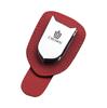 Sun Visor Glasses Clip CROWN Leather Car Glasses Clip Sunglasses Storage Easy Installation Red InnoWaveCar