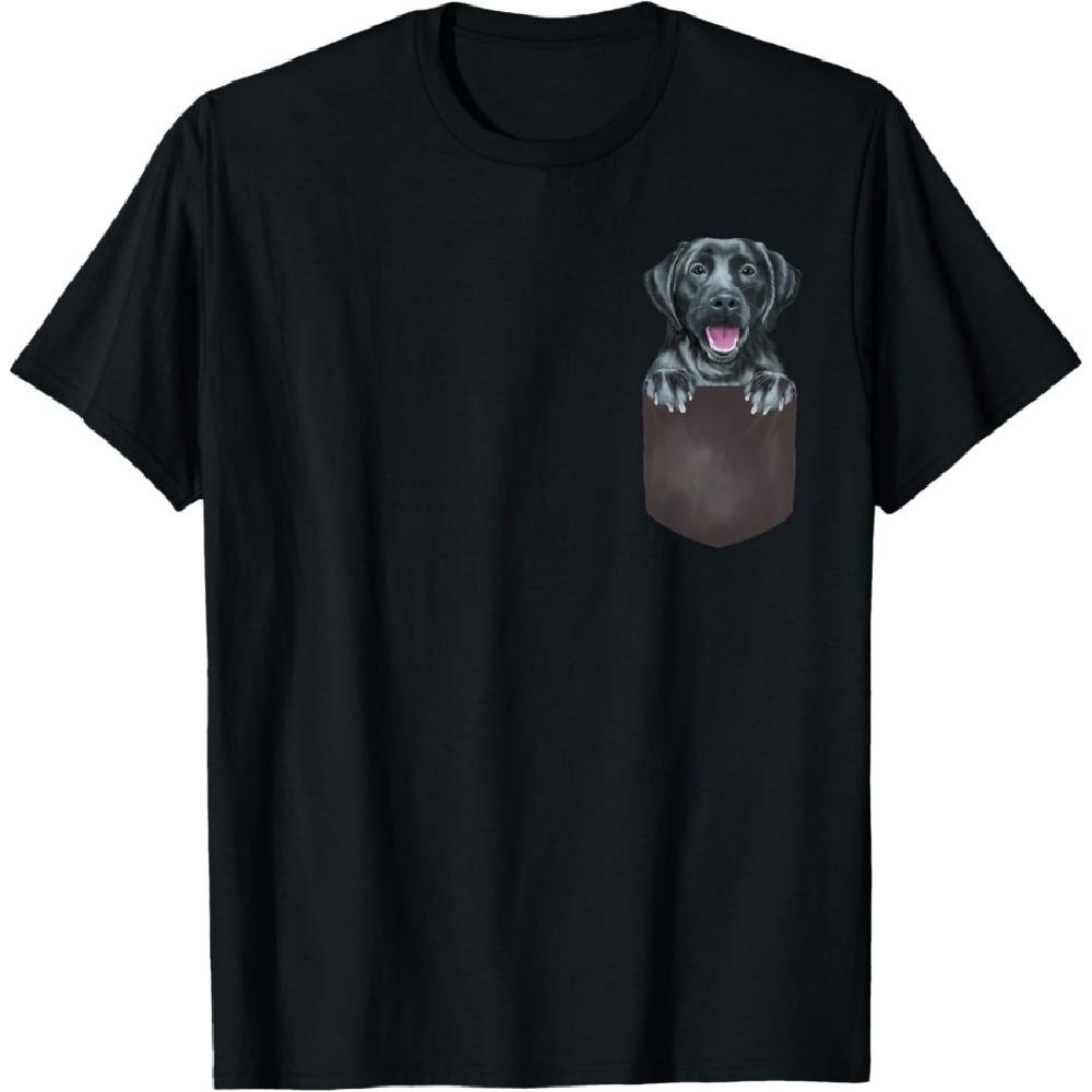 

Dog In Pocket Funny Dog Lover Black Labrador Retriever T-Shirt for Men Women Girls Kids XXXXXL чёрный