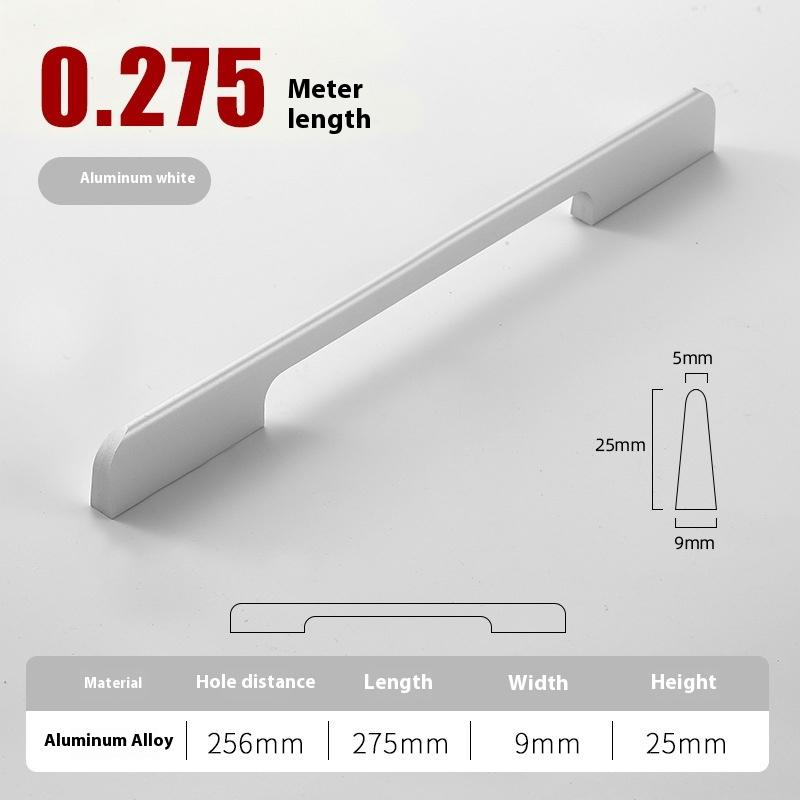 Solid Black Lengthening One Meter Cabinet Long Handle Modern Simple Lengthening Cabinet Door Handle