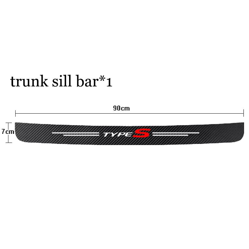 Car Door Sill Trunk Bumper Pedal Anti Scratch Decal Sticker Cover Protector Waterproof For Honda Civic Type R Type S TypeR TypeS