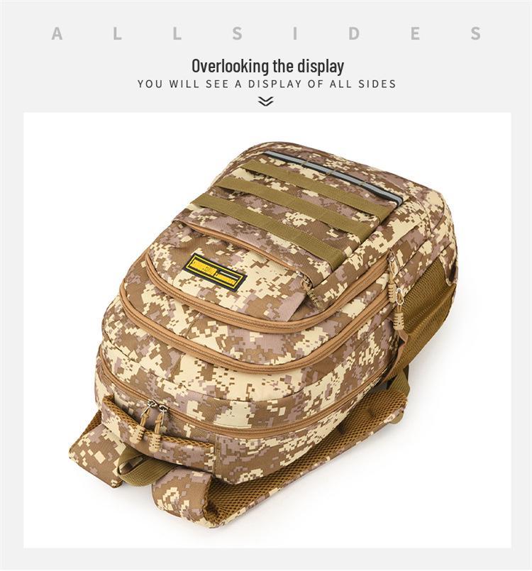 Large Capacity Men's Outdoor Sports Mountaineering Backpack - Camouflage Tactical School Bag