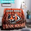 Custom Name Blanket Cincinnati-Bengals Helmet Blanket Bedding Blanket for Travel, Camping, Living Rooms, Offices, Sofas, Fan Christmas gift