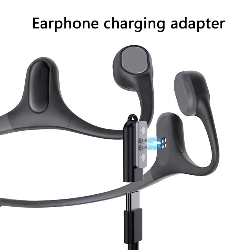 Magnetic Charging Adapter for Run Plus Earphones USB C Quick Charging Converters Travel Design