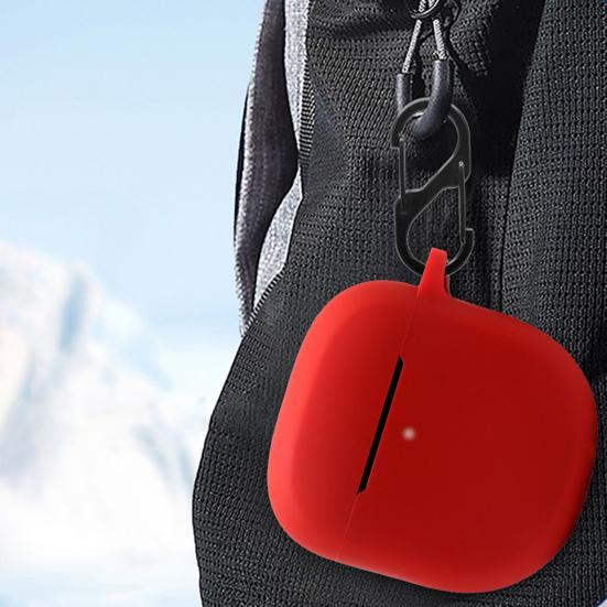 Schutzhülle für Ohrhörer, sturzsicher, weiches Silikon, stoßfest, staubdicht, Schutz für kabellose Ohrhörer mit Karabiner