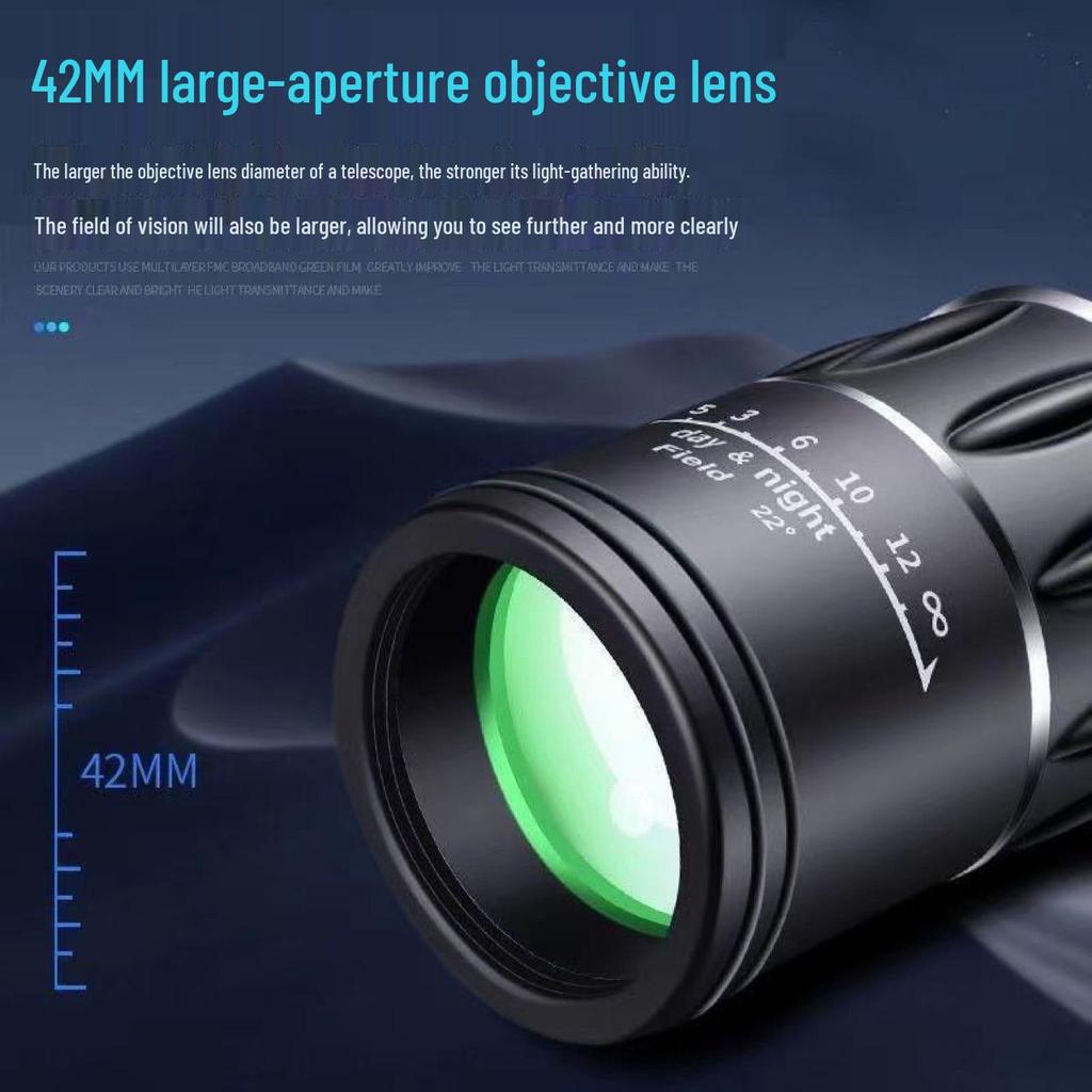 High-Magnification Monocular Telescope with Night Vision & Phone Connectivity for Moon Viewing