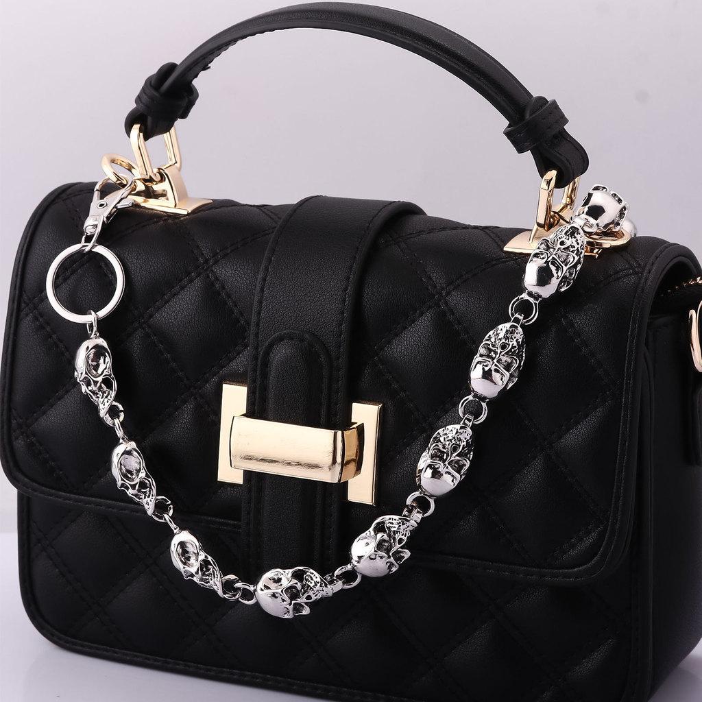 Dark Skull Metal Waist Chain With Punk Elements For Men Women Casual Wear