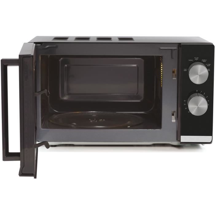 Micro-ondes CANDY Moderna CMW20TNMB 700 W 20L Noir - Fonction Décongélation - Plateau Tournant en Verre - 6 Niveaux de Puissance