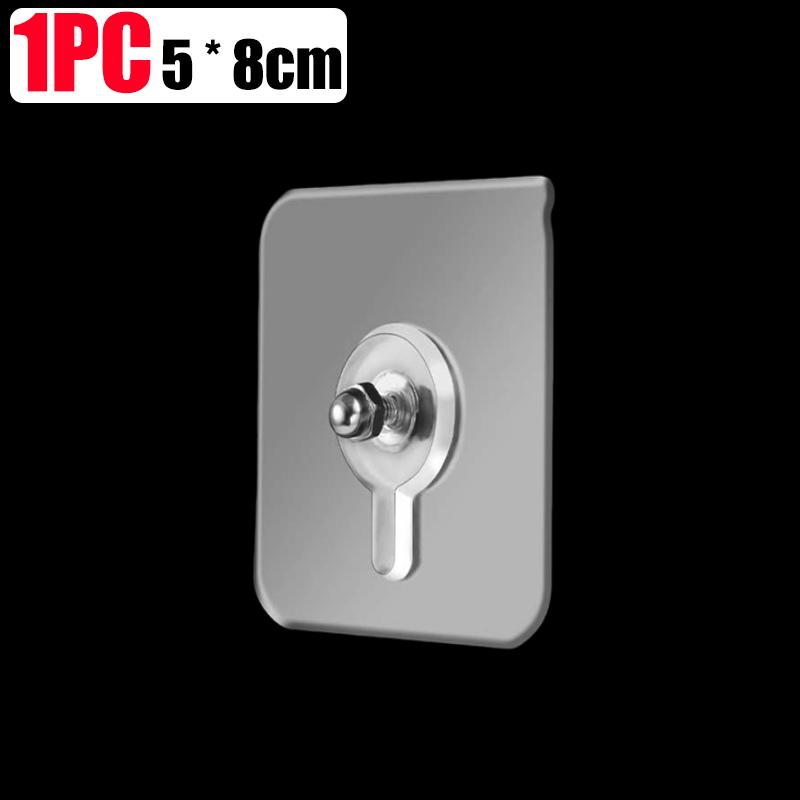 1/50 Stück Stark klebende Haken Bilderrahmen Schraubnägel Haken Poster Foto Uhr Wanddekoration Kleiderbügel Küche Bad Haken